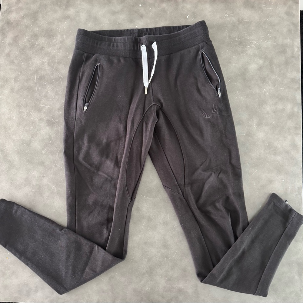 ASRV black joggers with zip ankles.